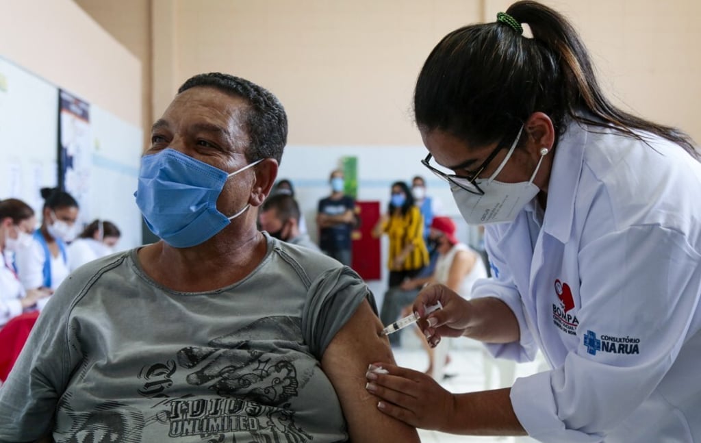 A patient is inoculated with the CoronaVac vaccine in Sao Paulo, Brazil. Photo: AFP A patient is inoculated with the CoronaVac vaccine in Sao Paulo, Brazil. Photo: AFP