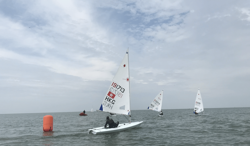 Hong Kong sailor Stephanie Norton training with Dutch sailors in the Netherlands before their Tokyo 2020 Olympic Games competition in Japan in July. Photo: Handout