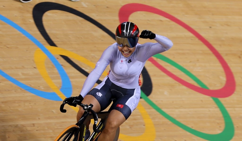Sarah Lee Wai-sze celebrates after winning bronze in the women's keirin final at the London Olympics. Photo: Felix Wong Sarah Lee Wai-sze celebrates after winning bronze in the women's keirin final at the London Olympics. Photo: Felix Wong