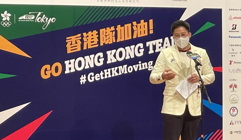 Kenneth Fok calls on Hongkongers to support their team at the Tokyo Olympics. Photo: Chan Kin-wa Kenneth Fok calls on Hongkongers to support their team at the Tokyo Olympics. Photo: Chan Kin-wa