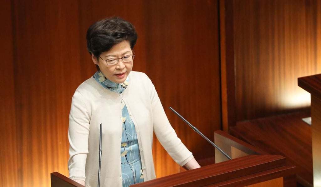 Chief Executive Carrie Lam on Thursday praised her own administration’s ‘determination and courage’ in maintaining land supply. Photo: Sam Tsang