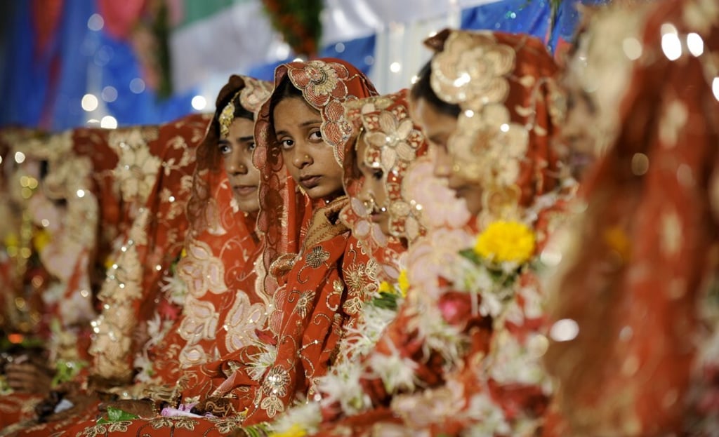 Indian Muslim brides at a mass marriage ceremony in Mumbai on June 15, 2009. Photo: AFP Indian Muslim brides at a mass marriage ceremony in Mumbai on June 15, 2009. Photo: AFP
