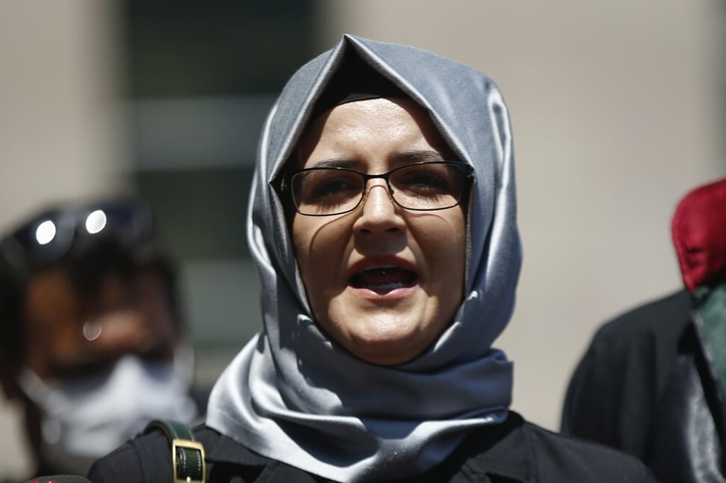 Hatice Cengiz, the fiancée of murdered Saudi journalist Jamal Khashoggi. Photo: AP