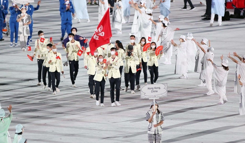 The Hong Kong delegation’s uniforms for special events such as the Olympics opening ceremony is provided by Fila. Photo: Xinhua