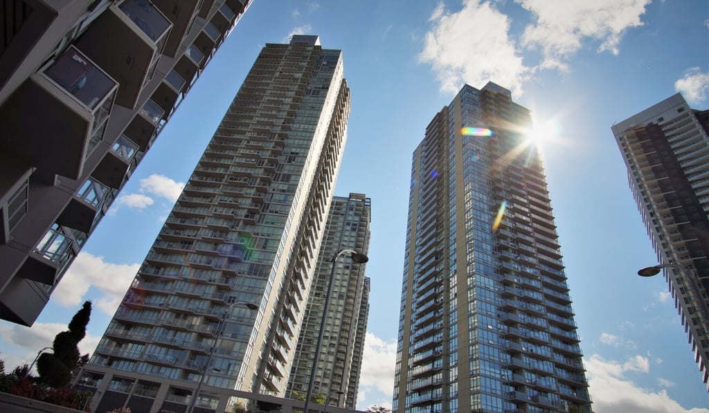 The Park Place development is seen in Surrey, British Columbia. The project, formerly known as Central City, was taken over by BC developer Concord Pacific after Jung Developments sought bankruptcy protection in 2008. Photo: Ian Young