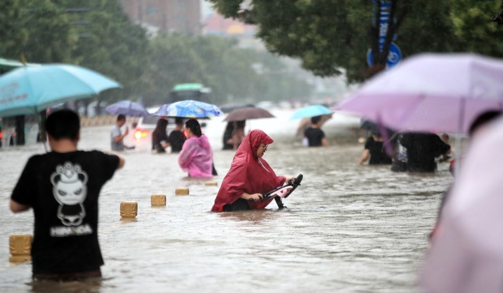 Severe flooding in central China last week killed nearly 100 people. Photo: Getty Images Severe flooding in central China last week killed nearly 100 people. Photo: Getty Images