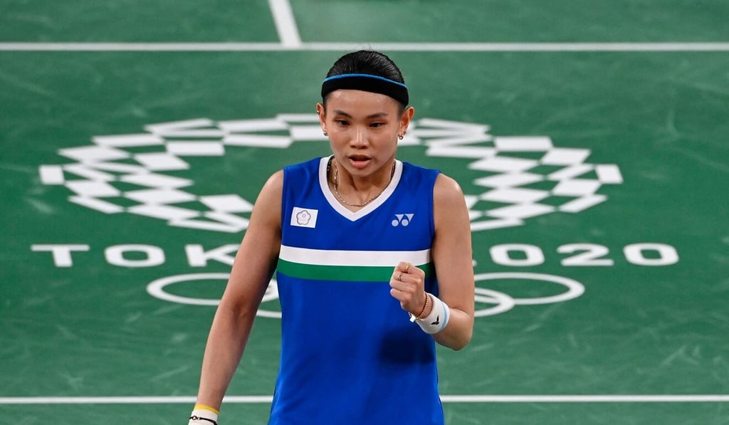Taiwan's Tai Tzu-ying reacts after a point against China's Chen Yufei in their women's singles badminton final. Photo: AFP Taiwan's Tai Tzu-ying reacts after a point against China's Chen Yufei in their women's singles badminton final. Photo: AFP