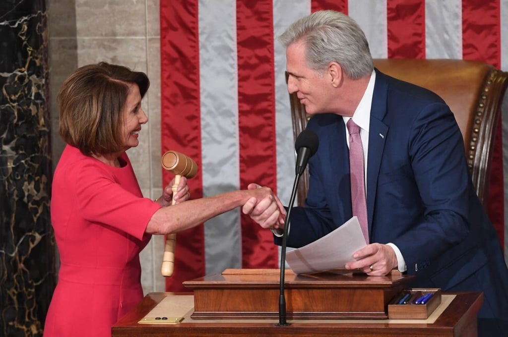 House Speaker Nancy Pelosi and Kevin McCarthy in 2019. Photo: AFP House Speaker Nancy Pelosi and Kevin McCarthy in 2019. Photo: AFP