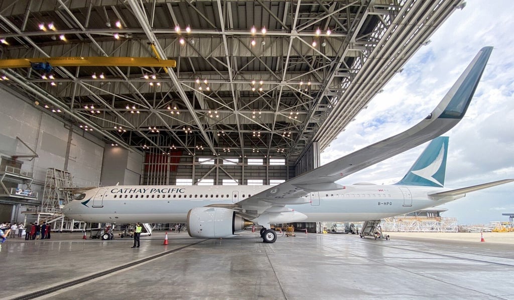 Cathay Pacific’s newest aircraft, the Airbus A321neo. Photo: Danny Lee