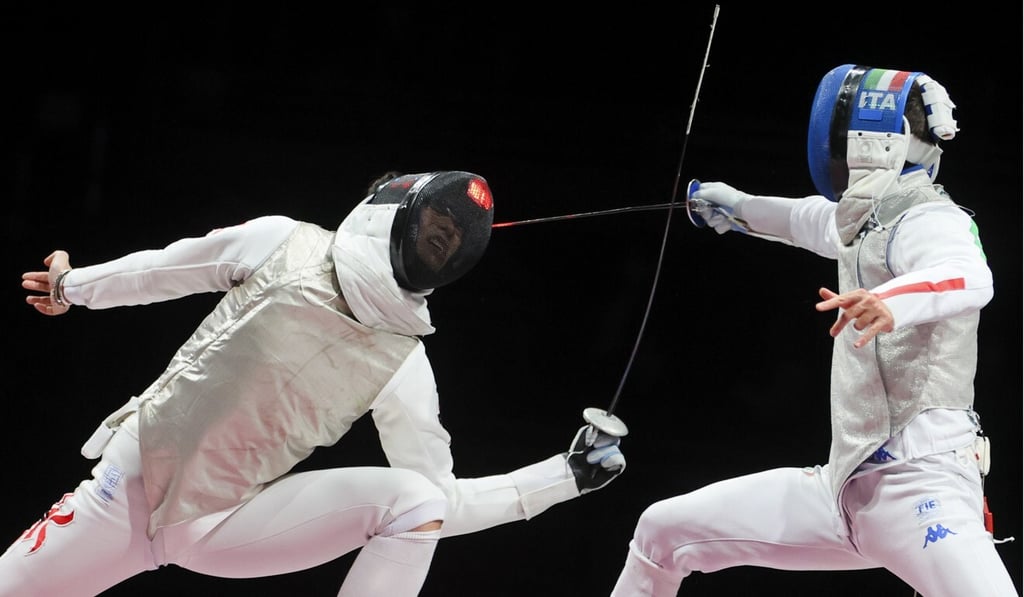 Hong Kong fencer Cheung Ka-long (left) fights Daniele Garozzo of Italy in the men’s individual foil final at the Tokyo 2020 Olympic Games in Tokyo, Japan in July. Photo: Reuters