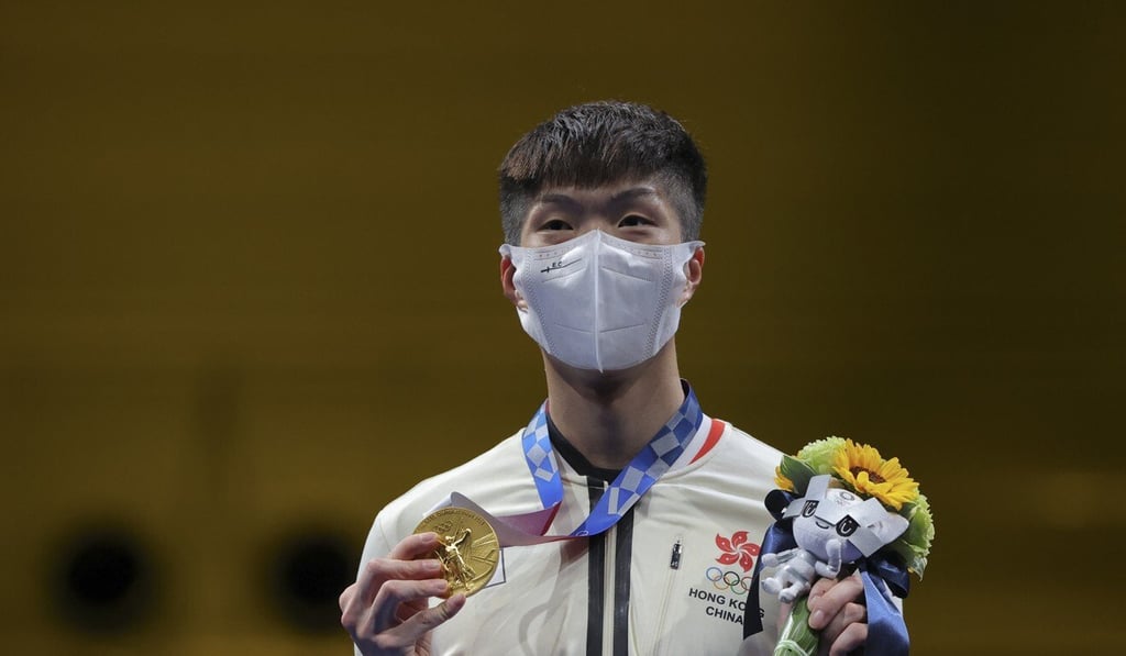 Edgar Cheung Ka-long wins Hong Kong’s first Olympic gold medal in 25 years, in the men’s fencing foil competition. Photo: Reuters Edgar Cheung Ka-long wins Hong Kong’s first Olympic gold medal in 25 years, in the men’s fencing foil competition. Photo: Reuters