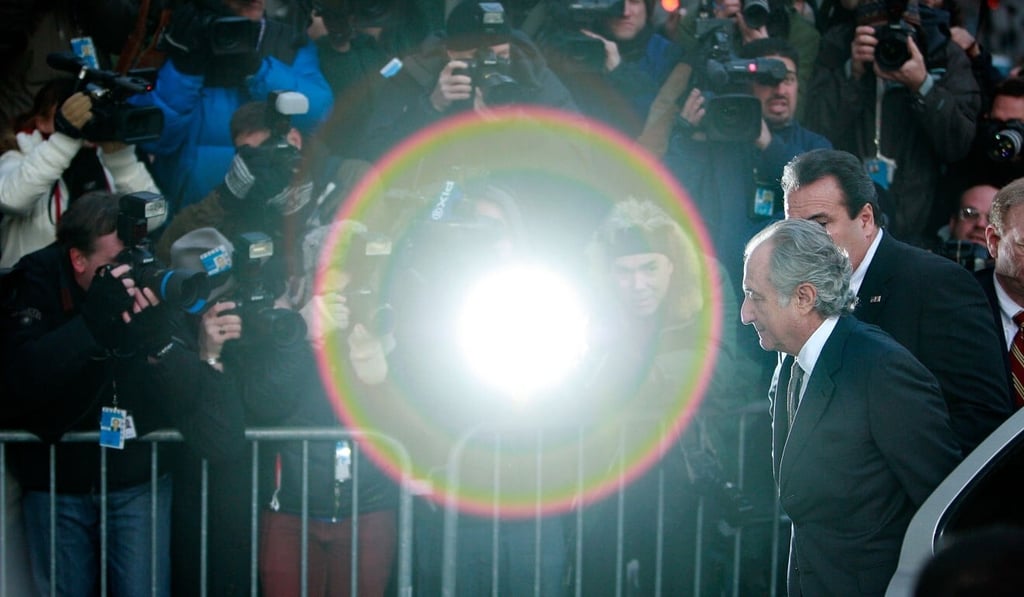 Bernard Madoff enters federal court in New York during his trial in 2009. Photo: Getty Images/AFP