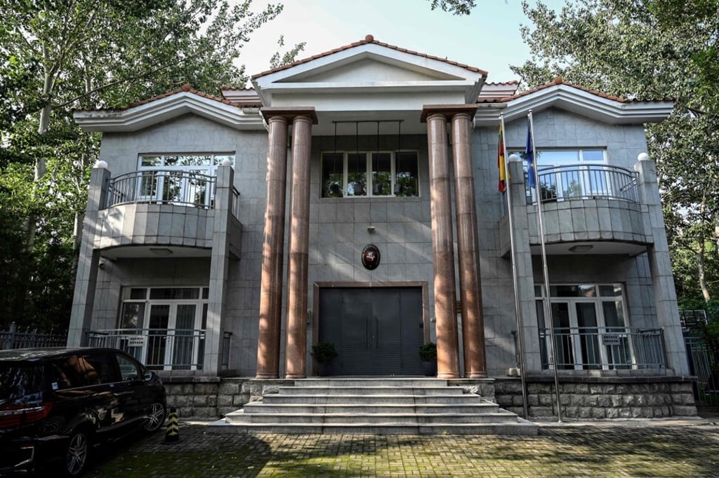 The Lithuanian embassy in Beijing. China has demanded Lithuania recall its envoy to Beijing after Vilnius allowed Taiwan to set up a representative office under its own name. Photo: AFP The Lithuanian embassy in Beijing. China has demanded Lithuania recall its envoy to Beijing after Vilnius allowed Taiwan to set up a representative office under its own name. Photo: AFP