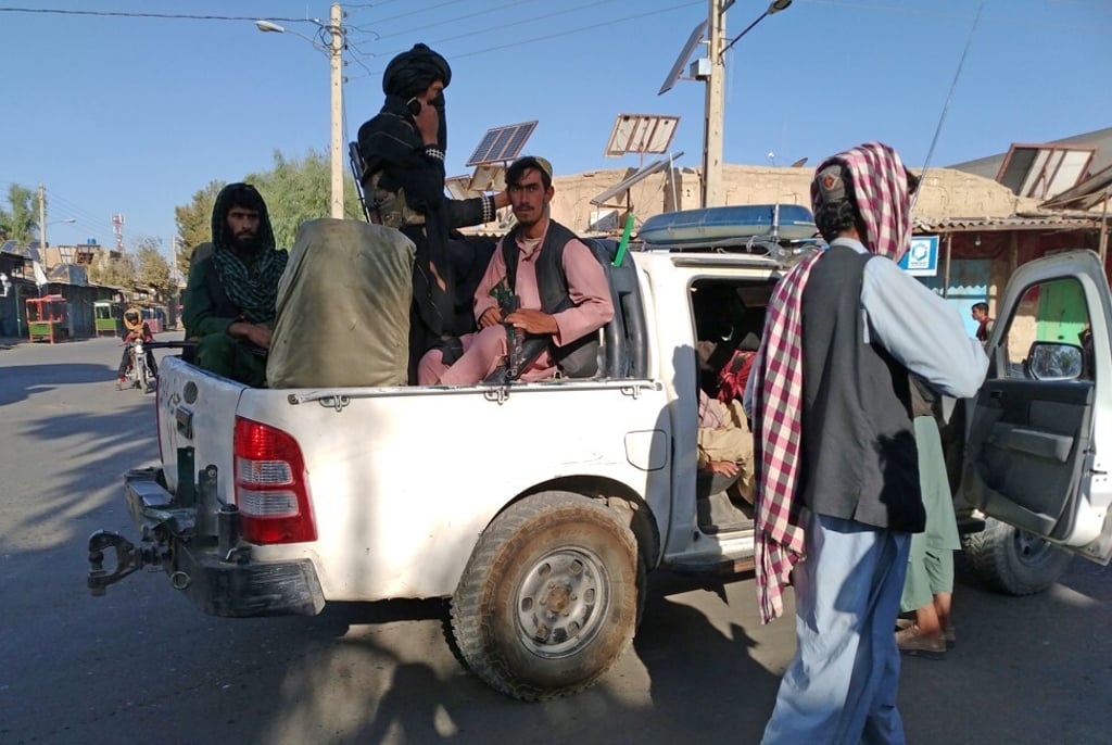 Taliban fighters patrol inside the city of Farah on August 11, 2021. Photo: AP Taliban fighters patrol inside the city of Farah on August 11, 2021. Photo: AP