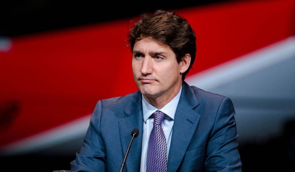 Canadian Prime Minister Justin Trudeau holds a press conference on the airline industry in Montreal in July. Photo: TNS