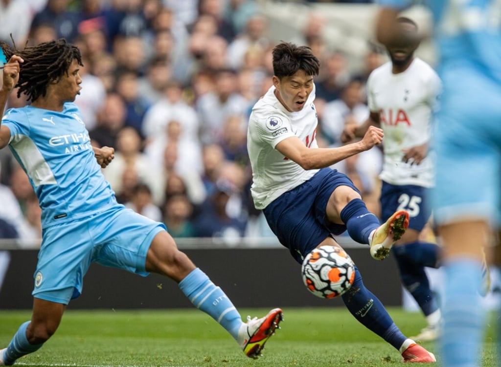 Son scores in the English Premier League match between Tottenham Hotspur and Manchester City at the Tottenham Hotspur Stadium. Photo: Xinhua Son scores in the English Premier League match between Tottenham Hotspur and Manchester City at the Tottenham Hotspur Stadium. Photo: Xinhua