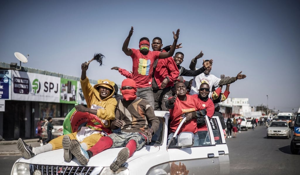 Hichilema supporters celebrate his victory in Lusaka. Photo: AFP
