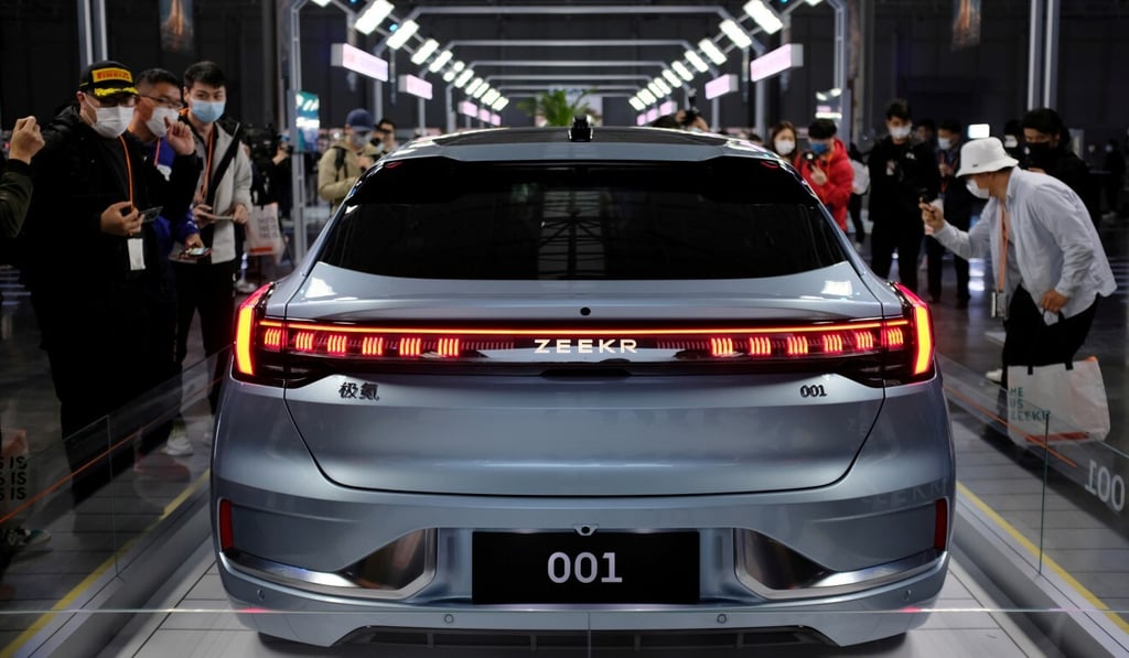 The 001 is the first model from Geely’s new premium electric vehicle brand Zeekr. Photo: Reuters The 001 is the first model from Geely’s new premium electric vehicle brand Zeekr. Photo: Reuters