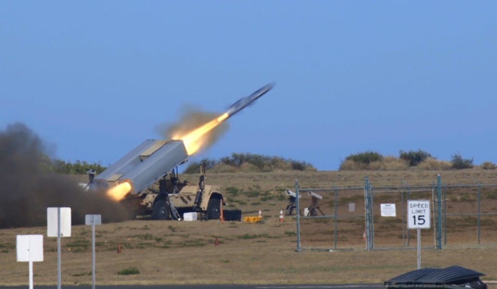 A missile being fired from a position over 185km from the warship. Photo: US Navy A missile being fired from a position over 185km from the warship. Photo: US Navy