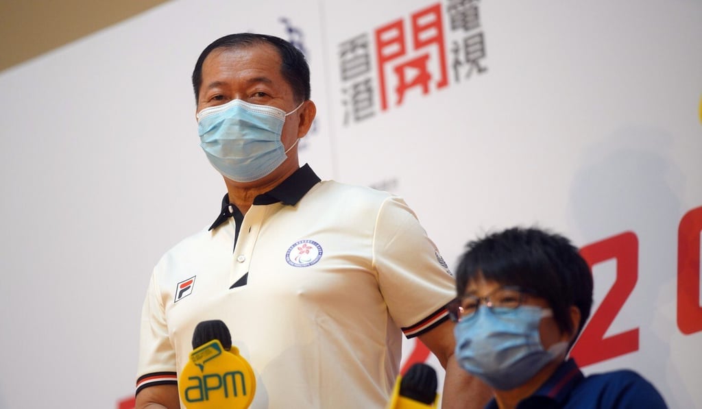 Ben Cheung at a press conference during a promo for the 2020 Tokyo Paralympic Games. Photo: Winson Wong