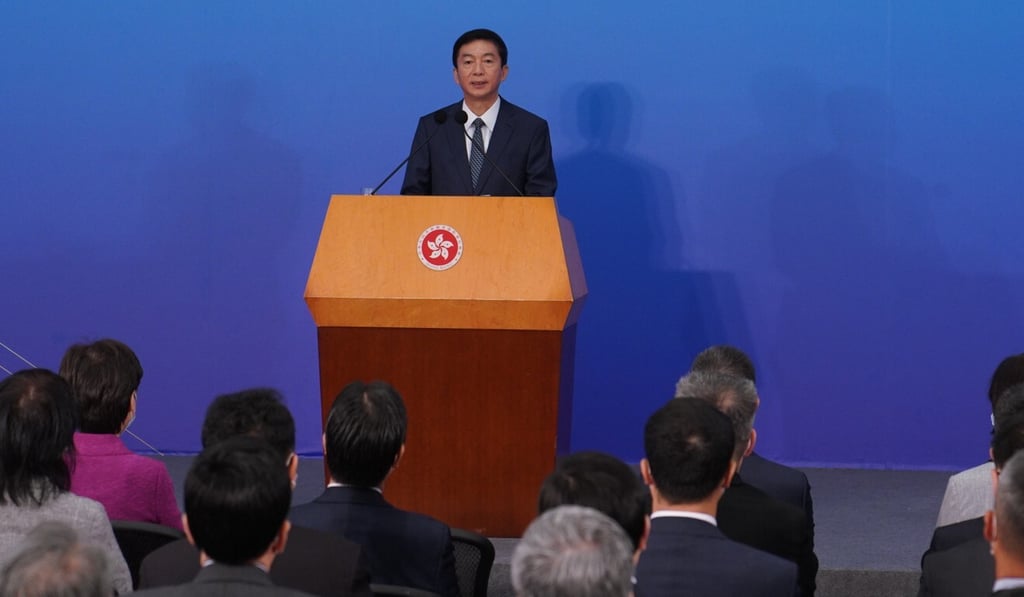 Luo Huining, director of the central government’s liaison office in Hong Kong, at Monday’s seminar. Photo: SCMP Pictures Luo Huining, director of the central government’s liaison office in Hong Kong, at Monday’s seminar. Photo: SCMP Pictures