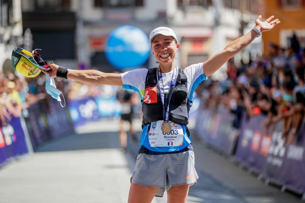 Blandine L’Hirondel of France is the female OCC champion and new course record holder. Photo: Laurent Salino/UTMB Blandine L’Hirondel of France is the female OCC champion and new course record holder. Photo: Laurent Salino/UTMB