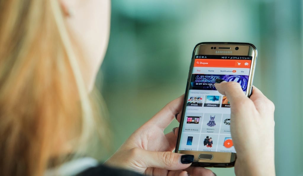 Sea’s e-commerce platform Shopee has reportedly become the second-most downloaded shopping app on Android and iOS globally. Photo: Bloomberg Sea’s e-commerce platform Shopee has reportedly become the second-most downloaded shopping app on Android and iOS globally. Photo: Bloomberg