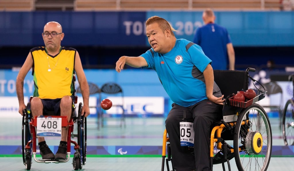Hong Kong's Leung Yuk-wing in action at the Tokyo 2020 Paralympic Games. Photo: Hong Kong Paralympic Committee