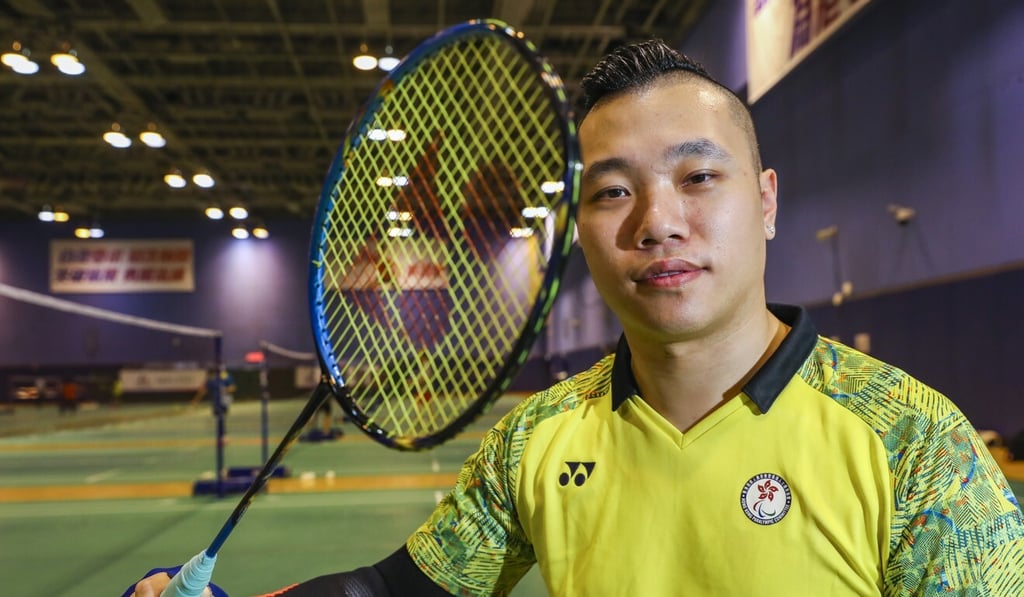 Daniel Chan Ho-yuen, a wheelchair badminton player, is gunning for gold at the Tokyo Paralympics. Photo: Edmond So Daniel Chan Ho-yuen, a wheelchair badminton player, is gunning for gold at the Tokyo Paralympics. Photo: Edmond So