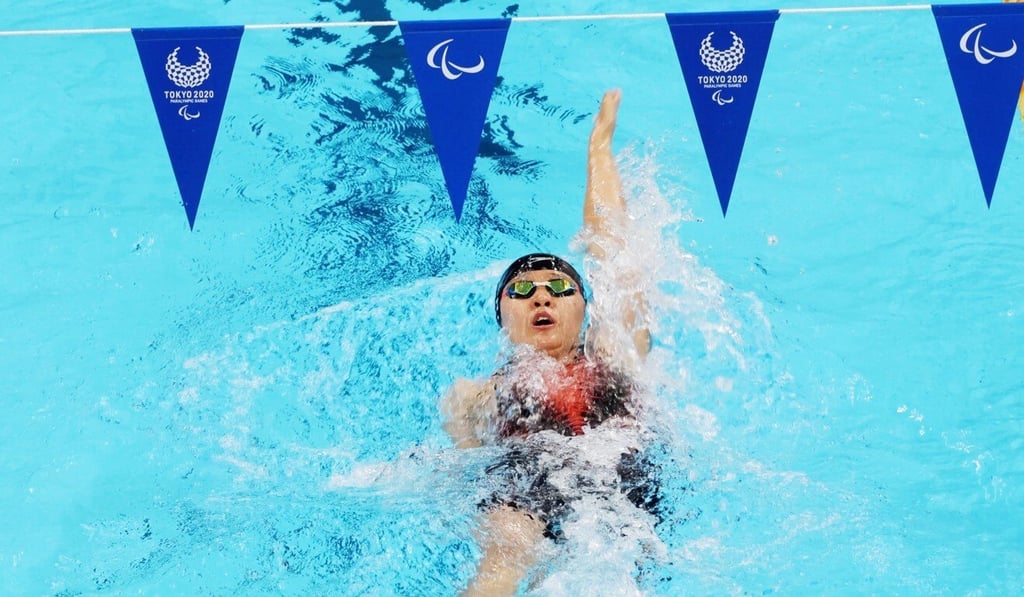 Hong Kong swimmer Chan Yui-lam in the women‘s individual 100m backstroke heats at the Tokyo Aquatics Centre in Japan in August. Photo: Hong Kong Paralympic Committee