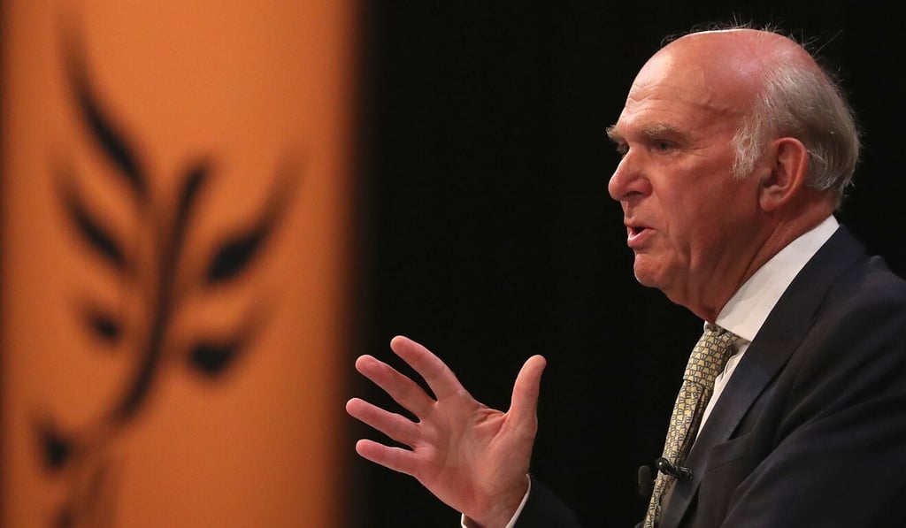 Former leader of Britain’s Liberal Democrat Party Vince Cable. Photo: AFP