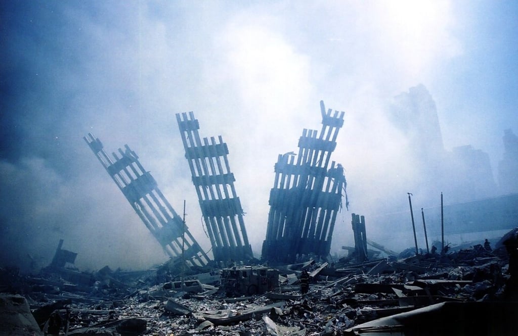 The rubble of the World Trade Centre in New York smoulders following a terrorist attack on September 11, 2001 in New York. China was quick to express solidarity and willingness to work with the US to defeat terrorism. Photo: AFP The rubble of the World Trade Centre in New York smoulders following a terrorist attack on September 11, 2001 in New York. China was quick to express solidarity and willingness to work with the US to defeat terrorism. Photo: AFP
