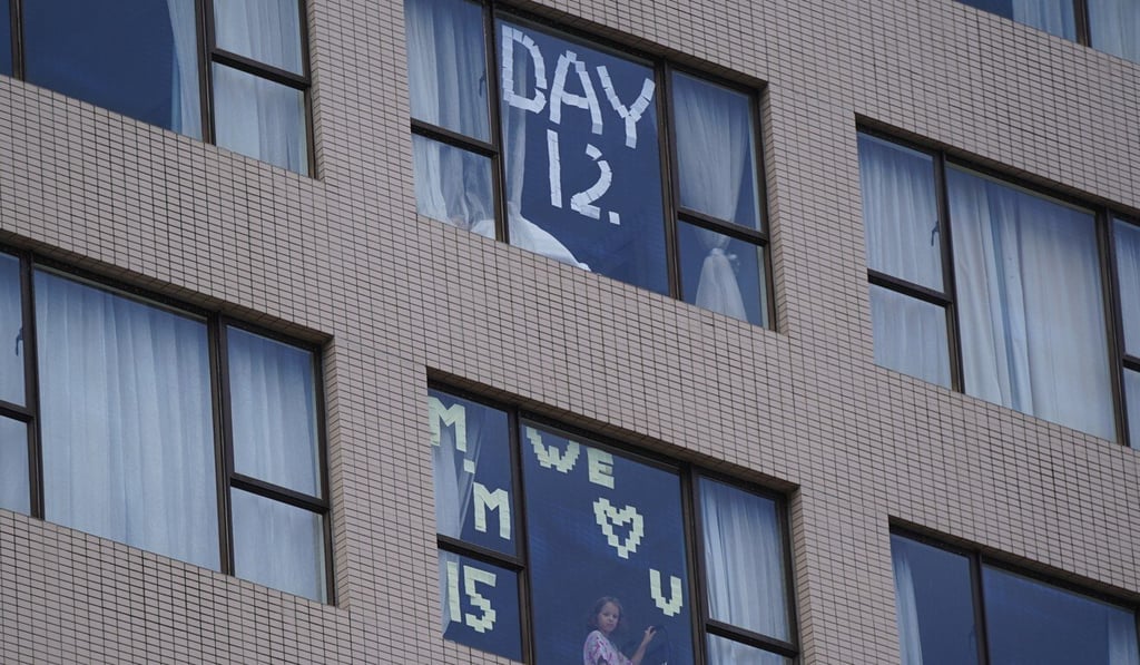 People isolating at the Dorsett Wanchai hotel. Photo: Sam Tsang