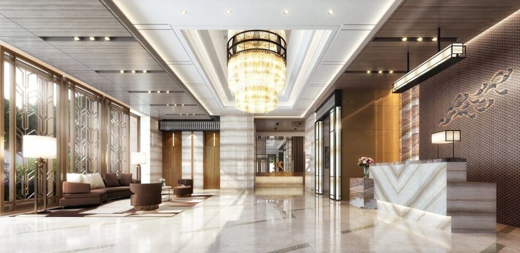 The lobby of Gold Topmont’s Grand Homm luxury apartments at the Ho Man Tin area in Hong Kong’s Kowloon district. Photo: Handout The lobby of Gold Topmont’s Grand Homm luxury apartments at the Ho Man Tin area in Hong Kong’s Kowloon district. Photo: Handout