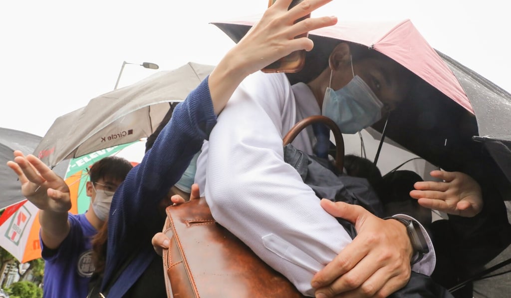 Yeung Pok-man leaves Fanling Court after being sentenced in his original trial just over a year ago. Photo: K. Y. Cheng Yeung Pok-man leaves Fanling Court after being sentenced in his original trial just over a year ago. Photo: K. Y. Cheng