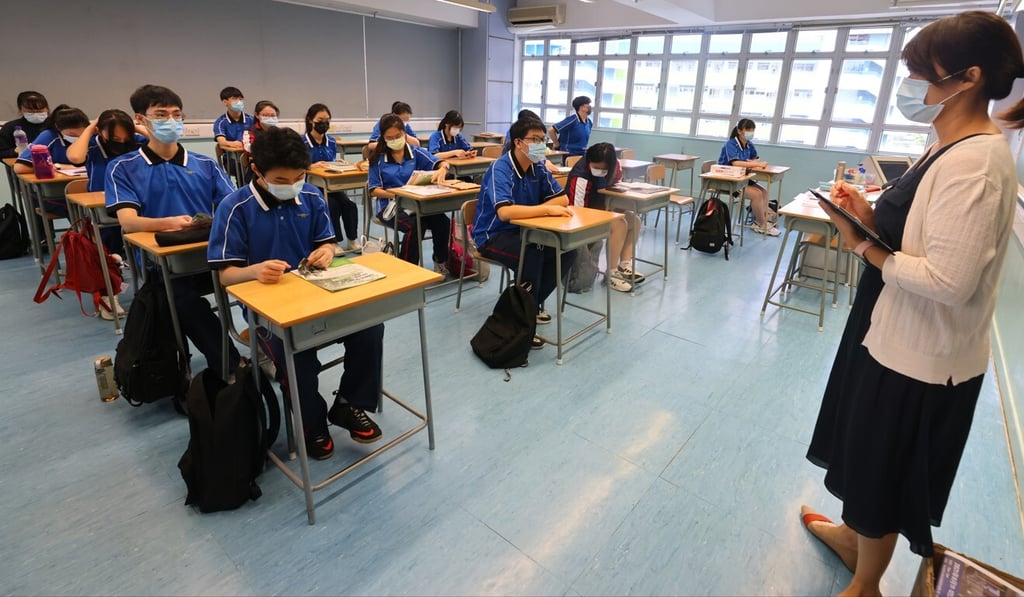 Form Six students attend classes at Heung To Secondary School (Tseung Kwan O). Photo Dickson Lee