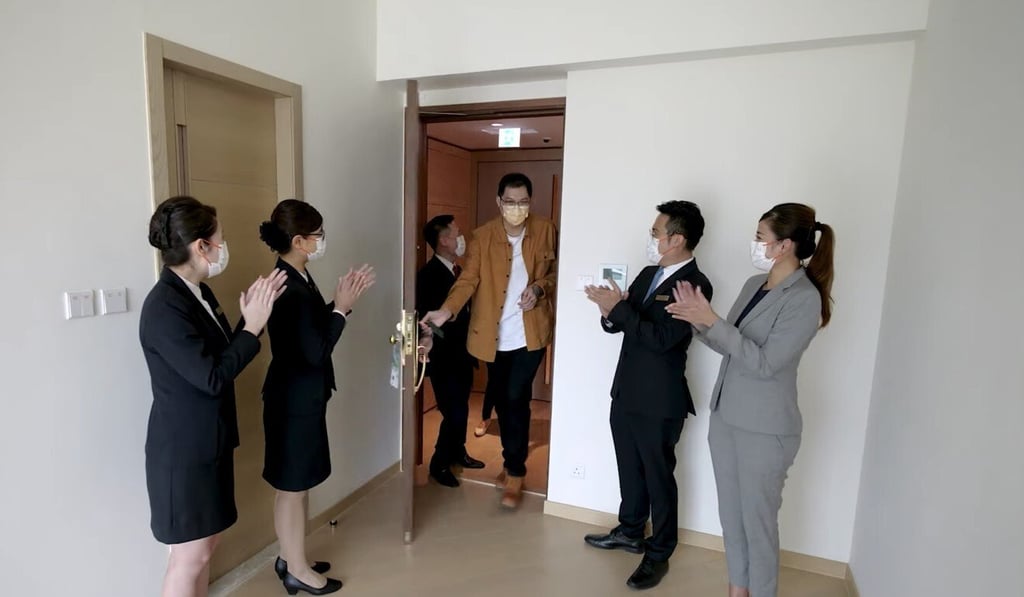 The winner enters his new home at Grand Central. Photo: Handout