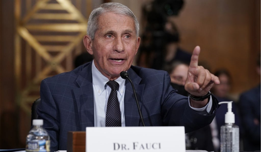 Dr Anthony Fauci testifying at a US Senate hearing in Washington on July 20. Photo: AP