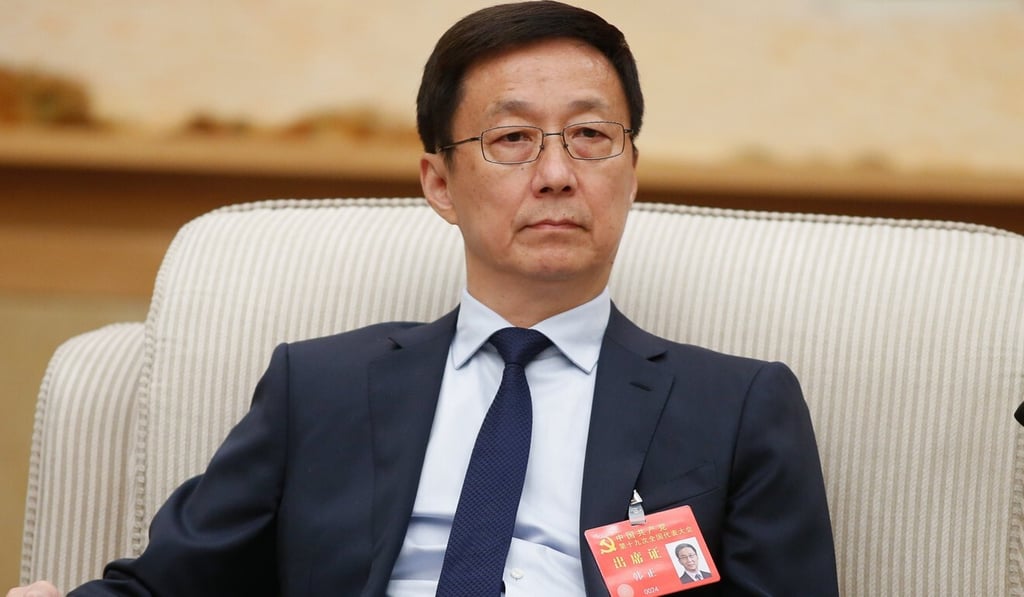 Vice-Premier Han Zheng also emphasised the importance of protecting and promoting intellectual property rights. Photo: EPA-EFE