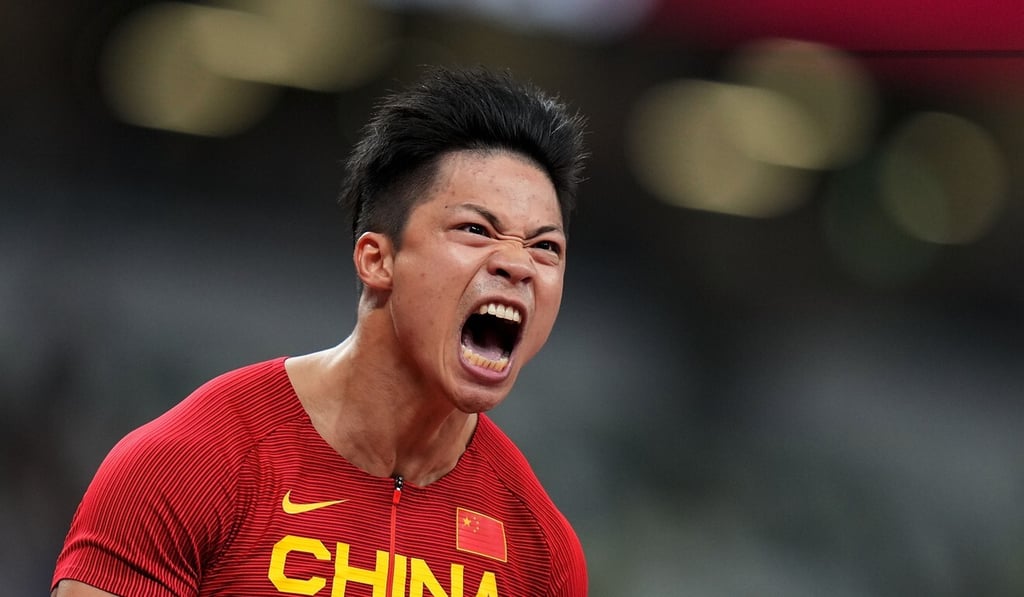 Su Bingtian of China reacts after the men's 100m semi-final at the Tokyo 2020 Olympic Games. Photo: Xinhua Su Bingtian of China reacts after the men's 100m semi-final at the Tokyo 2020 Olympic Games. Photo: Xinhua