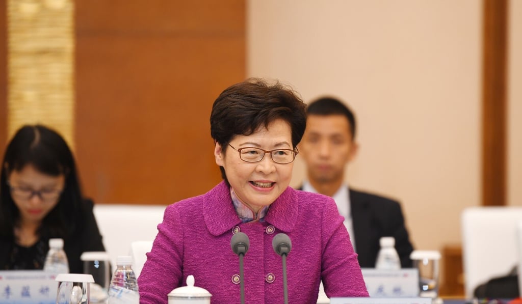 Chief Executive Carrie Lam is on a week-long visit to the mainland. Photo: Handout