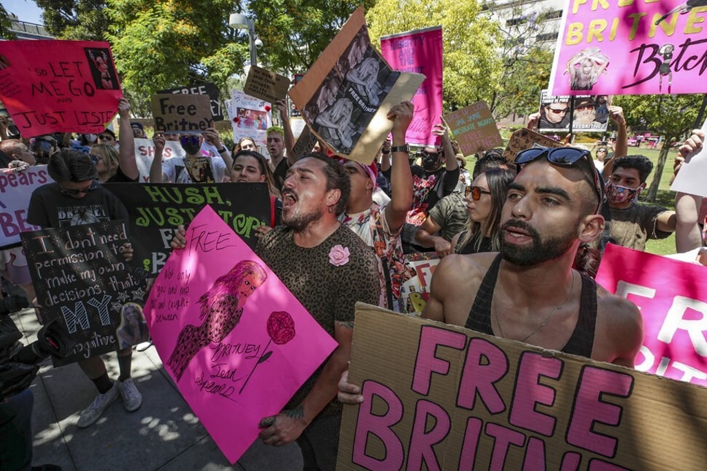 Supporters of Britney Spears march in California on June 23, 2021. File photo: LA Times/TNS Supporters of Britney Spears march in California on June 23, 2021. File photo: LA Times/TNS