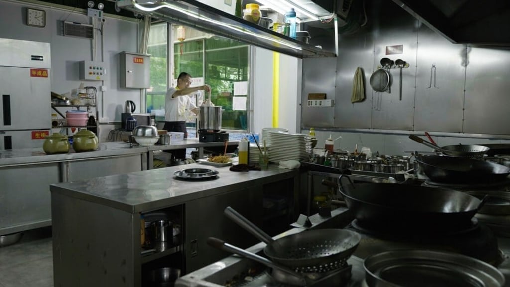 In Shijiao town, chef Li Jianming prepares baiqie chicken, which he calls a traditional dish that most local households know how to make.