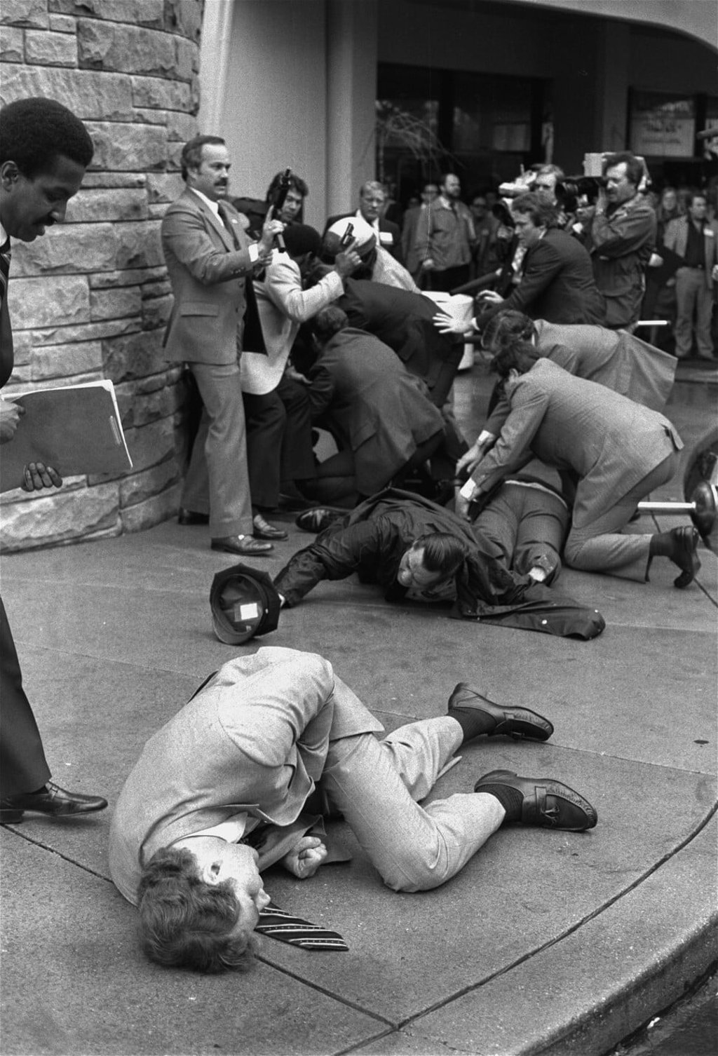 The scene after the shooting on March 30, 1981. File photo: AP