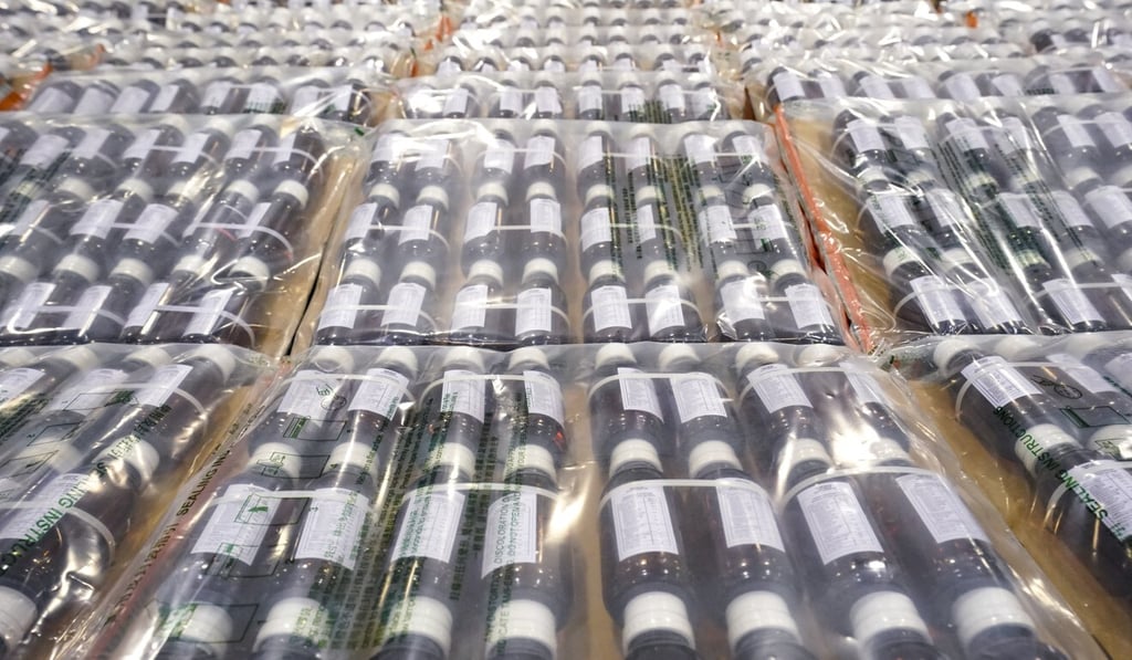 The seizure marked the biggest bust involving airborne liquid methamphetamine in two decades, according to officials. Photo: Felix Wong The seizure marked the biggest bust involving airborne liquid methamphetamine in two decades, according to officials. Photo: Felix Wong