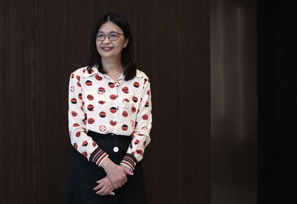 Julia Leung Fung-yee, deputy chief executive of the Securities and Futures Commission (SFC) at the SFC’s offices in Quarry Bay on 21 September 2021. Photo: Jonathan Wong