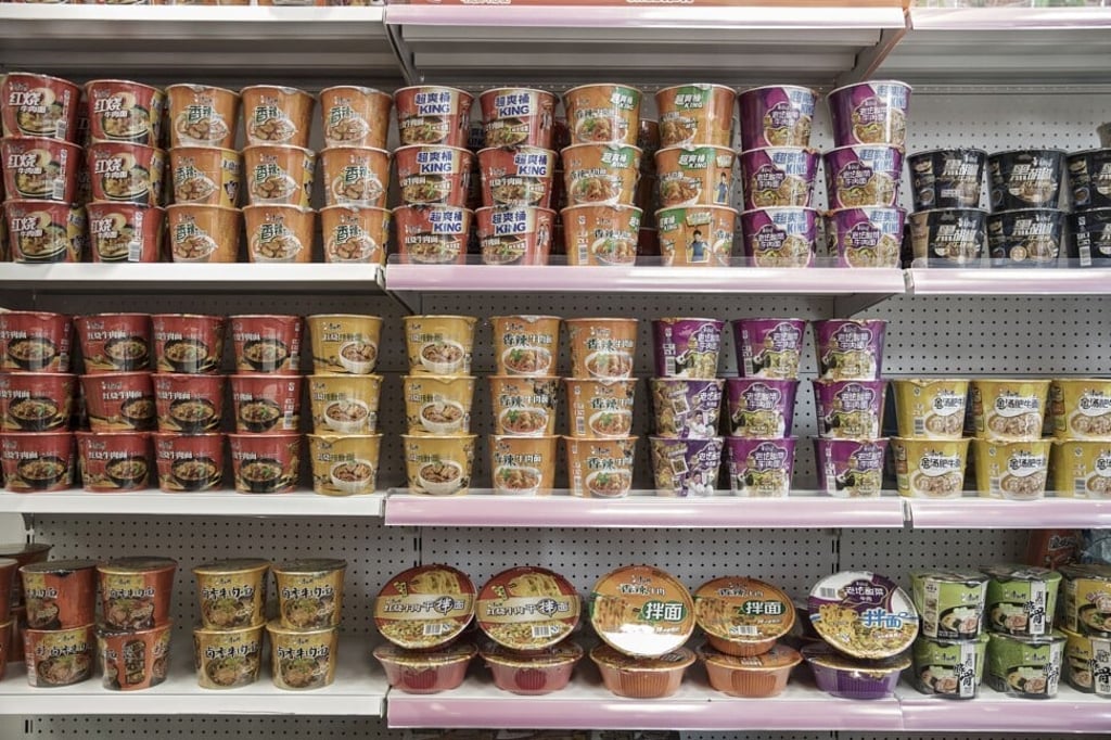 Instant noodles are common purchases for people who may be entering quarantine. Photo: Bloomberg