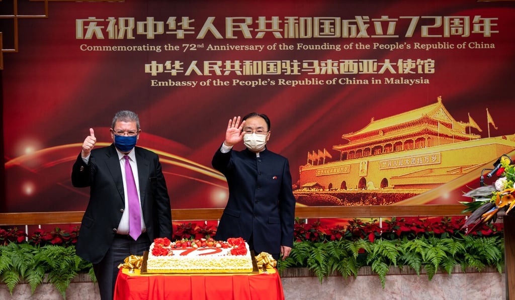 Malaysian Foreign Minister Saifuddin Abdullah (left) and Chinese Ambassador to Malaysia Ouyang Yujing attend an event hosted by the Chinese embassy in Kuala Lumpur in September. Photo: Xinhua Malaysian Foreign Minister Saifuddin Abdullah (left) and Chinese Ambassador to Malaysia Ouyang Yujing attend an event hosted by the Chinese embassy in Kuala Lumpur in September. Photo: Xinhua