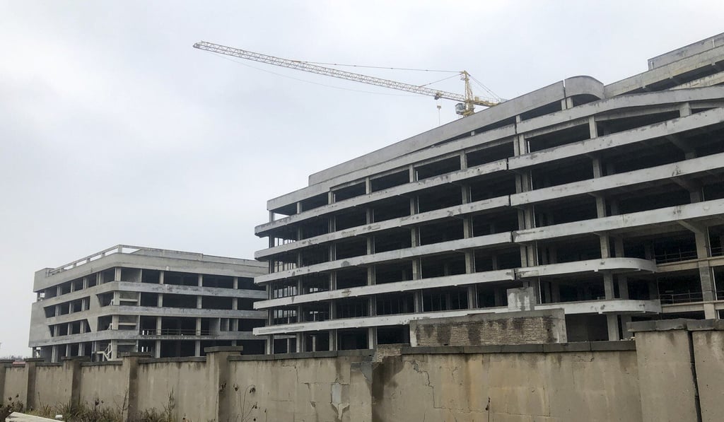 The empty Hongxin Semiconductor Manufacturing Co campus in Wuhan is another unfinished project amid a push by local governments in China to pursue semiconductor development. Photo: SCMP Pictures