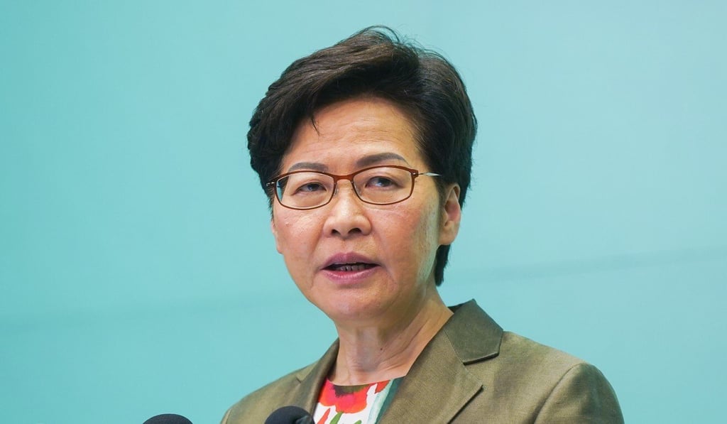 Chief Executive Carrie Lam outlined climate initiatives in her policy address on Wednesday. Photo: Sam Tsang
